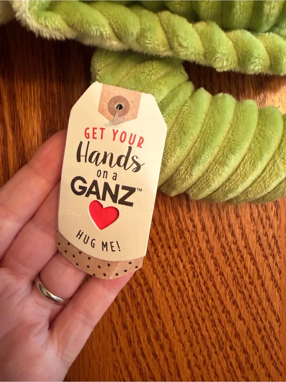 GANZ green ribbed